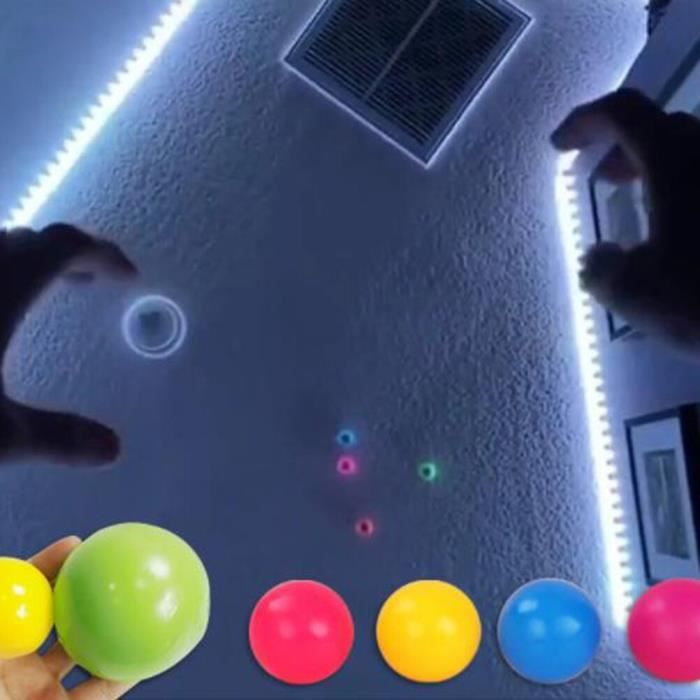 LED Jouets,Boule collante lumineuse à jeter au plafond, bulles