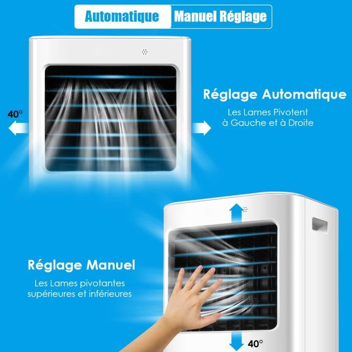 Climatiseur Mobile GOPLUS 16000BTU 5 En 1 - Refroidissement, Chauffage, Déshumidification - Pour 45-50m², R290