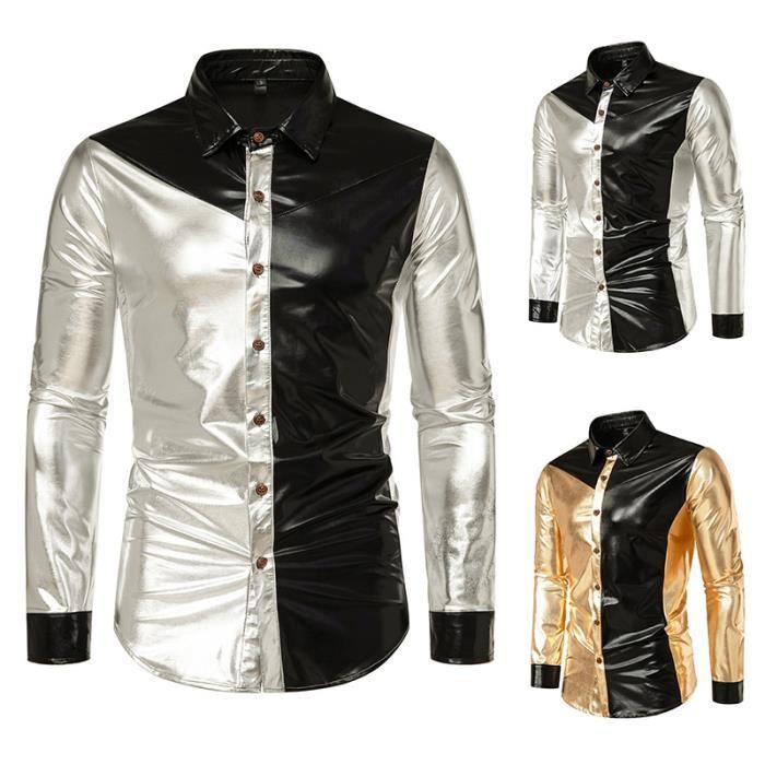 Chemise argentée homme store