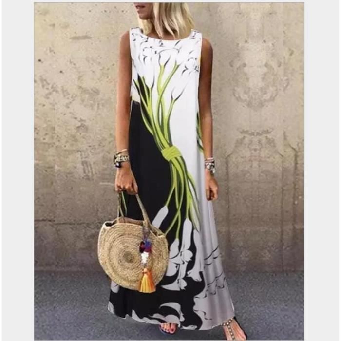 Robe Sundress femmes robe d t 2020 impression Sexy robe Midi