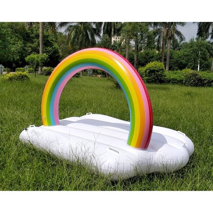 Matelas gonflable Arc en ciel Rainbow, bouée géante en PVC