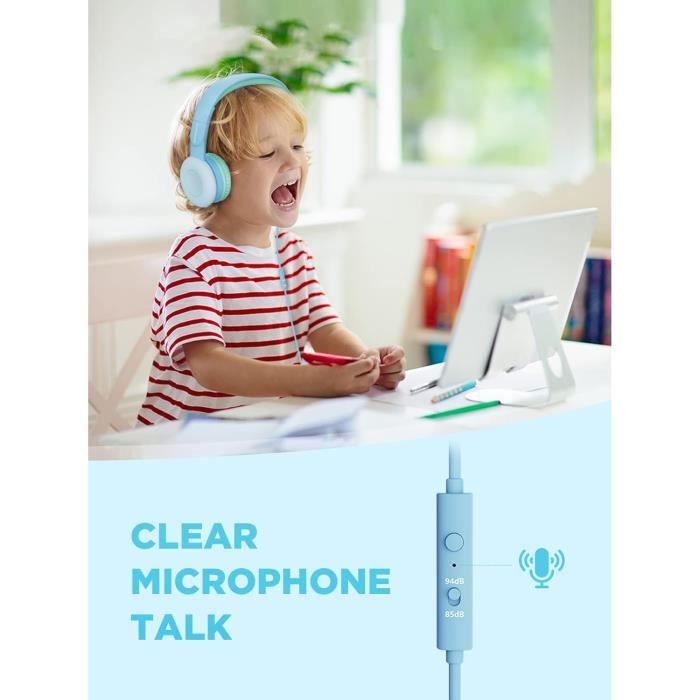 Casque Enfant Hisonic Pliable, Volume Limité, Avec ShareConnector - Neuf Sous Blister