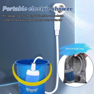 Douche Camping avec Barre Chauffage, Kit Pompe de Douche Électrique Douche Camping avec Barre Chauffage, Kit Pompe de Douche Électrique