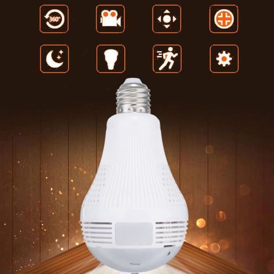 Ampoule Camera Hd 128gb Camera De Surveillance Wifi 960p Cachee Ip Vision Nocturne Detection De Mouvement Avec Manuel En Francais Cdiscount Appareil Photo