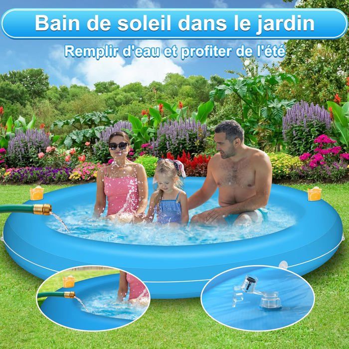LEDANDER Lot de 2 Matelas Gonflables XL pour Adultes – Bouées de Piscine et de Bronzage avec Appui-tête – Tapis Flottants pour Lac, Plage, Piscine et Loisirs Aquatiques (Bleu + Vert
