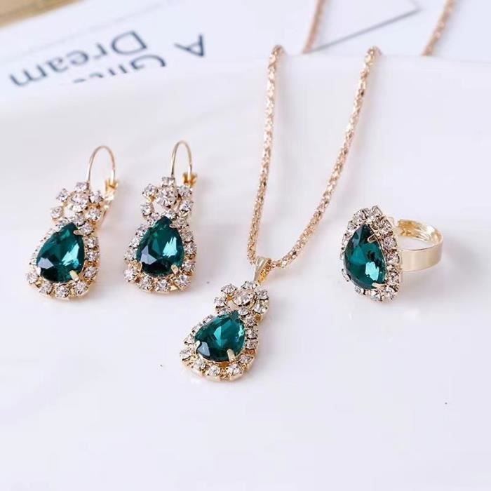 Parure De Bijoux Femme Excellanc Avec Montre à Quartz Et Boucles D'oreilles | Bracelet Maillons 14mm, Boîtier 36mm, Strass Incrustés