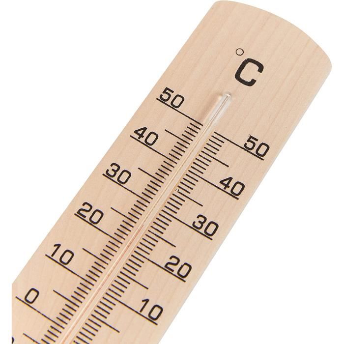 16364 Thermomètre bois, thermomètre intérieur, thermomètre