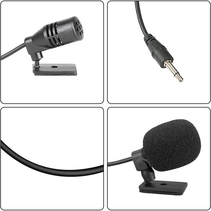 Micro Autoradio Micro Voiture 2 Pièces Microphone pour Autoradio