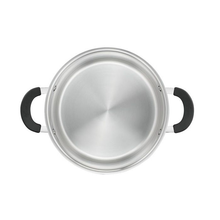 Lagostina Tempra Acier Casserole 20 Cm Avec Couvercle Verre - Acier Inoxydable 18/10, Fond Lagotherm, Induction & Four