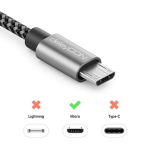 Câble USB OTG Femelle Vers Micro USB Coudé Blanc 20cm - Pour Smartphones Et Tablettes, Marque TechExpert