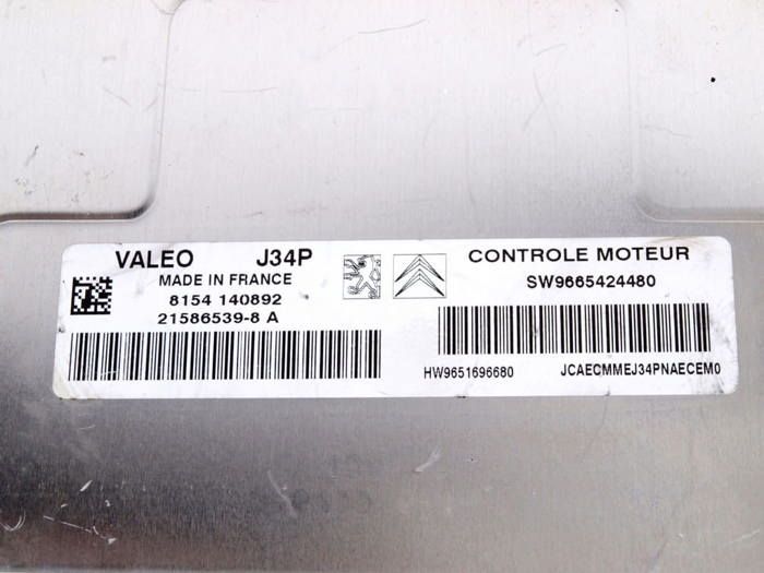 Calculateur Moteur (ECU) Pour Citroën C2 (JM) 2004 - Réf. 9642222380 / 9651556180