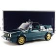 Voiture Miniature de Collection - NOREV 1/18 - VOLKSWAGEN Golf 1 Cabriolet Etienne Aigner - 1990 - Green metal - 188439-0