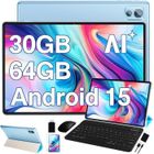 DEERTIME Tablette Tactile 10.1” - Android 15 - 30GO RAM +64GO ROM (512GO TF) - Widevine L1 - Octa-Core - 6000mAh (Bleu)