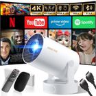 AIMIUVEI Videoprojecteur, Full HD 1080P, Support 4K, Mini projecteur Portable Dual Contrôle avec Souris, WiFi 6 BT5, HDMI/TV, Blanc