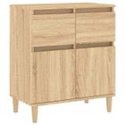 VIDAXL Luxueux Best*Buffet de couloir - Meuble Étagère pour rangement de cuisine/salon - Chêne sonoma 60x35x70 cm - Bois d'ingénierie