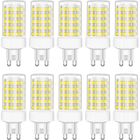 EIDISUNY G9 LED 10W 800LM Blanc Froid 6000K, 80W Ampoule Halogène Équivalent, AC220-240V, Non-dimmable, Lot de 10