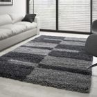 Tapis Salon Shaggy - Hugo - Gris - 200 x 290 cm - 100% Polypropylène - CARPETTEX