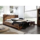 MASSIVMOEBEL24 Stucture lit 160x200cm - Bois massif de palissandre laqué - METRO LIFE 136