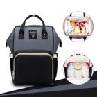 SKMEI Sac à Dos à Langer Bébé Imperméable en Oxford Grande capacité 55L avec Poignées Papa Mama Voyage Noir et gris