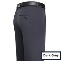 Pantalon d'Optique Formel pour Homme,Noir,Bleu,Gris,artificiel astique,pour Bureau,Grande Taille 46,48,50,52- Dark Grey Color