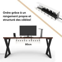 UNITURE Lot de 2 Passe-Cache câble Bureau Blanc