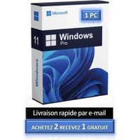 Microsoft Windows 11 Pro - 1 PC - Clé d'activation - Livraison Rapide par Mail & Messagerie Cdiscount