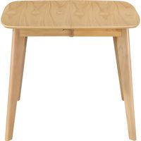Table à manger extensible scandinave carrée en bois clair L90-130 LEENA - MILIBOO - 6 places - Marron