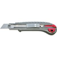 Couteau de coupe - NT CUTTER - 18mm - logement en métal - poignée en métal - guide de lame en métal