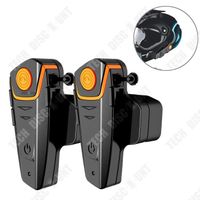 TD® Talkies-walkies Bluetooth pour motos 450mAh Lot de 2   Traitement anti-bruit   Résistant à l'eau et au soleil   Convient aux