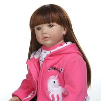VETEMENT - ACCESSOIRE POUPEE,doll hair 23-3--poupée réaliste Reborn en Silicone, 60cm, 23 pouces, accessoire de cheveux collés
