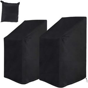Housse de Chaise de Jardin 2 Pièces, Housse de Protection pour chaises  empilables 72x72x120cm, imperméable Tissu