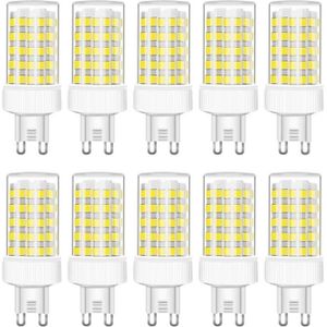 Bonlux 10 packs d'ampoules halogènes G9 60W blanc chaud à gradation, ampoules  halogènes G9 pour éclairage de cuisine, lampe à ci15 - Cdiscount Maison