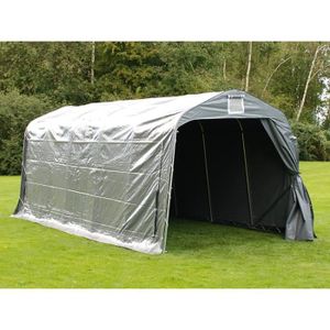 GARAGE Tente de stockage Tente Abri PRO 2,4x6x2,34m PVC, Gris Dancover Abris Voiture