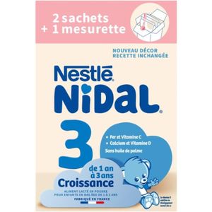 LAIT DE CROISSANCE NESTLÉ Nidal Lait en poudre Croissance - Bag in Box - 2x350 g - De 1 à 3 ans