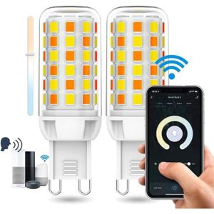 AMPOULE INTELLIGENTE QALSI Ampoule LED g9 WiFi Connectée WiFi Dimmable,G9 Smart Ampoule Compatible avec Alexa et Google Home Commande Vocale,G9 LED B102