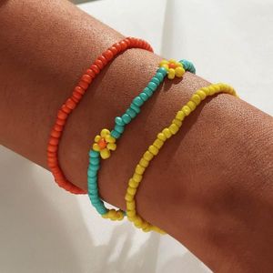 BRACELET - GOURMETTE Bracelets de perles Boho Bracelet de fleurs de per