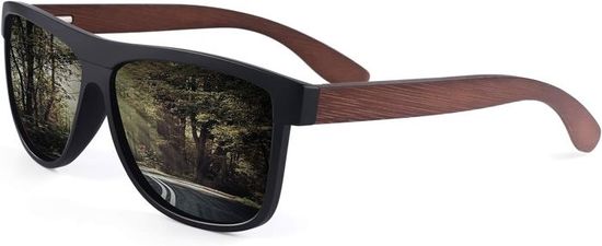 MIAROZ Lunettes De Soleil En Bois Polarisées - Style Rétro, Confort Ultraléger Pour Homme Et Femme - Idéales Pêche, Conduite, Randonnée