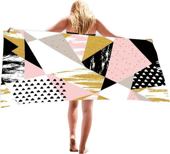 Komicea Serviette De Plage Microfibre 180x90cm - Séchage Rapide Antisable - Grande Drap De Plage