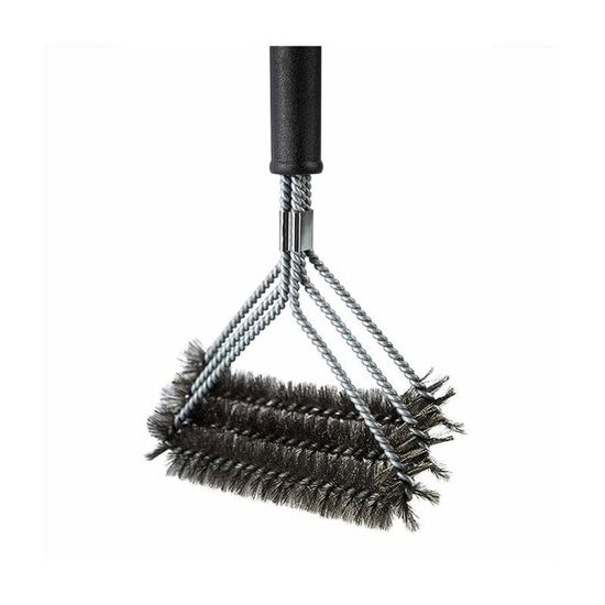 Newaner Brosse Barbecue Triangulaire 12 Pouces Laiton & Acier Inox – Nettoyage 360° Grille Gaz, Charbon, Électrique
