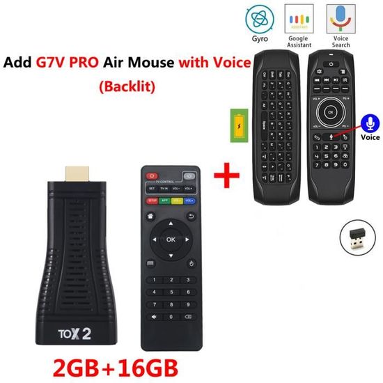 Tox2 ajouter g7v pro - Mini boîtier Smart TV DDR4, Android 10, 2 go RAM ...