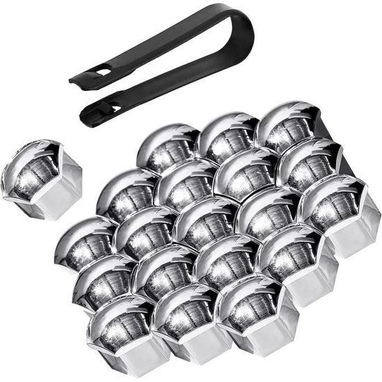 Lot De 20 Capuchons D'écrous De Roue 17 Mm - Cache-écrous Anti-poussière Et Antivol - Nylon PA66 - Pour La Plupart Des Voitures