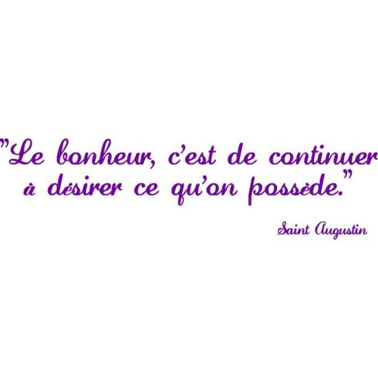 Stickers Citation Saint Augustin Chanceviolet 24 X 90 Cm Achat Vente Stickers Cdiscount