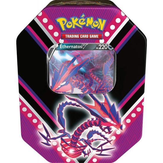 Pokebox Mentali V - 200 PV - Carte Francaise A Collectionner Pokemon - Boite  Metal Violette