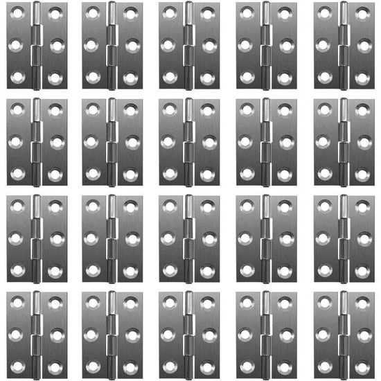Lot De 6 Charnières Piano En Acier Plaqué Nickel - Dimensions 150x25 Mm - Neuf - Marque Onestopdiy