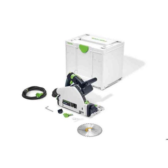 Scie Plongeante Festool TS 55 FEBQ Plus Avec Rail De Guidage FS 1400/2 - Sciage Rapide Et Précis Jusqu'à 55 Mm