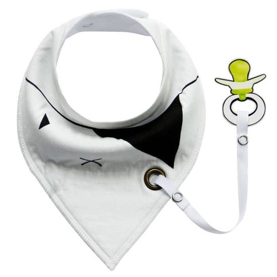 WD&CD 8PCS Bavoirs Bebe Triangle Avec 2 Bouton Réglable