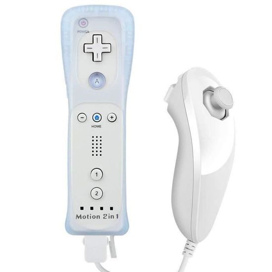 IEGEEK 2 IN 1 Wii + controller Nunchuk avec Motion Plus