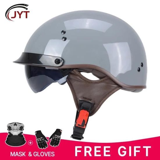 Casque Moto Bluetooth 3/4 Avec Pare-Soleil - DOT/ECE - Haut-Parleurs Intégrés