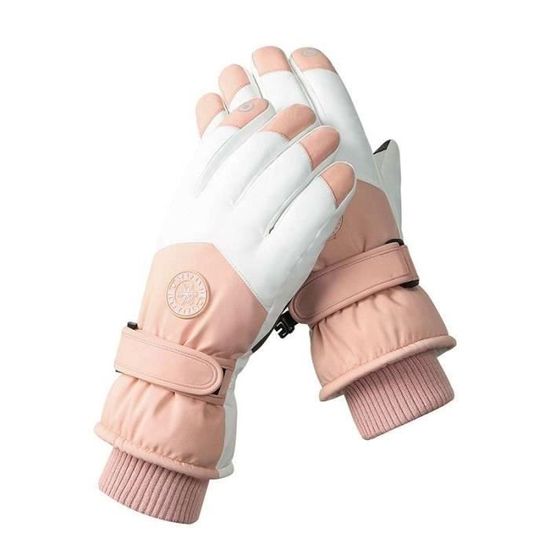 WATMHHJQ Gants Ski Homme Femme Écran Tactile - Gants Hiver Chauds Épaissis Peluche Antidérapants Imperméables