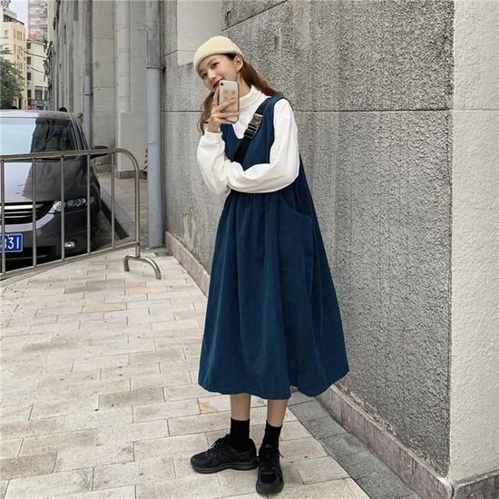Robe De Fête Femme Noël - Style Rétro Patineuse, Manches Longues